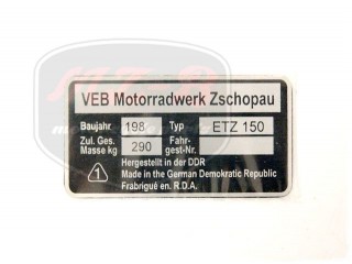 ETZ 150 TYPSCHILD /ETZ150/