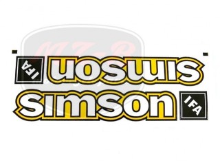 SIMSON 50 AUFKLEBER /GELB/ PAAR F.KRAFTSTOFFBEHALT.