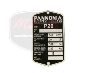 PANNONIA P20/21 TYPSCHILD /P20/