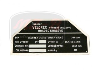JAWA VELOREX TYPSCHILD /VELOREX/