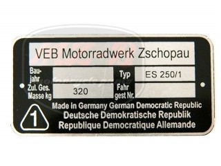 MZ/ES 250/1 TYPSCHILD /ES250/1/