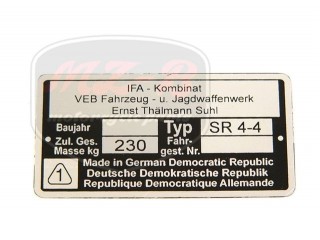 SIMSON HABICHT TYPSCHILD /SR4-4/