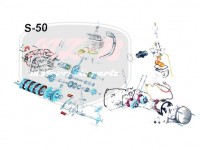 SIMSON 50 EXPLOSIONSZEICHNUNG VOM MOTOR S50