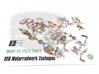 MZ/ES 250 EXPLOSIONSZEICHNUNG VOM MOTOR ES175/2 250/2