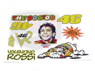 EGYÉB UNIVERSAL AUFKLEBER SATZ VALENTINO ROSSI BULLDOG