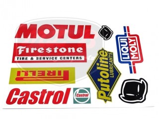 EGYÉB UNIVERSAL AUFKLEBER SATZ  MOTUL,PIRELLI,CASTROL,PUTOLINE