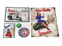 PIAGGIO UNIVERSAL AUFKLEBER SATZ VESPA RETRO 4PCS