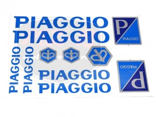 PIAGGIO UNIVERSAL AUFKLEBER SATZ PIAGGIO BLAU