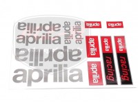 APRILIA UNIVERSAL AUFKLEBER SATZ APRILIA SILBER