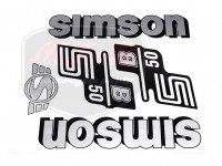 SIMSON 50 AUFKLEBER SATZ S50B SILBER