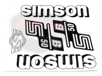 SIMSON 50 AUFKLEBER SATZ S50B WEIß