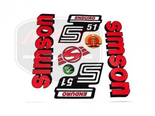 SIMSON ENDURO AUFKLEBER SATZ ENDURO ROT