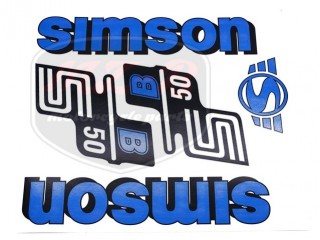 SIMSON 50 AUFKLEBER SATZ S50B BLAU