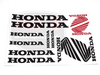 HONDA UNIVERSAL AUFKLEBER SATZ HONDA SCHWARZ