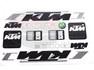 KTM UNIVERSAL AUFKLEBER SATZ KTM SCHWARZ