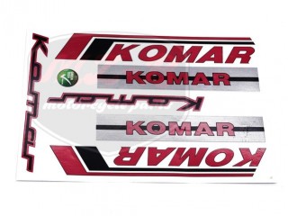 ROMET KOMÁR AUFKLEBER-SET ROT-SCHWARZ