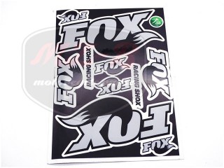 EGYÉB UNIVERSAL AUFKLEBER IM SATZ FOX /SCHWARZ/ RACING SHOX