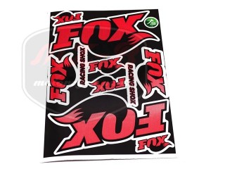 EGYÉB UNIVERSAL AUFKLEBER IM SATZ FOX /ROT/ RACING SHOX